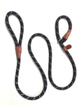 Hybrid Reflective Climbing Rope Dog Leash (Slip lead converts to clip on leash with carabiner)