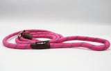 Hybrid Reflective Climbing Rope Dog Leash (Slip lead converts to clip on leash with carabiner)